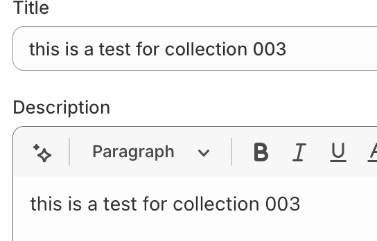 this is a test for collection 003